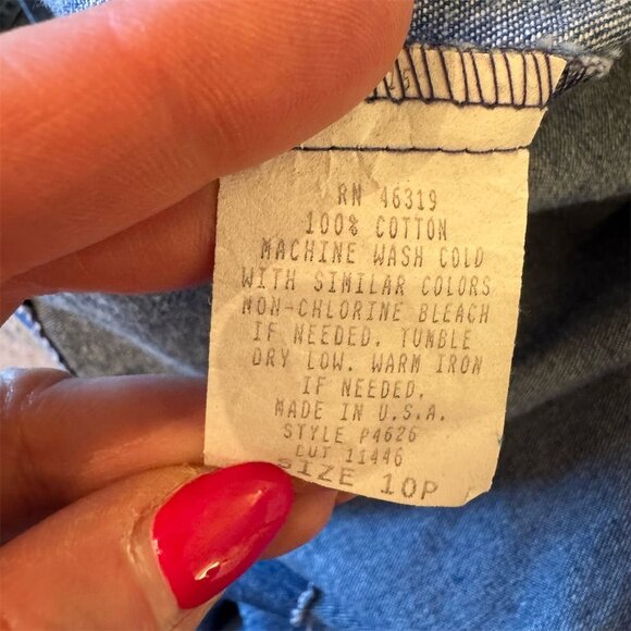 Orvis Vintage Denim Midi Skirt Women's Size 10P Blue A-Line Casual - Picture 6 of 6